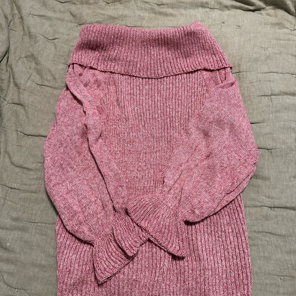Pink Off-Shoulder Sweater